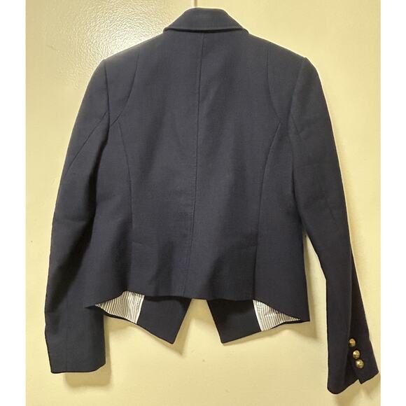 Banana Republic Women's Double Breasted Blazer Jacket Navy Blue Gold Buttons-2P - Picture 4 of 6